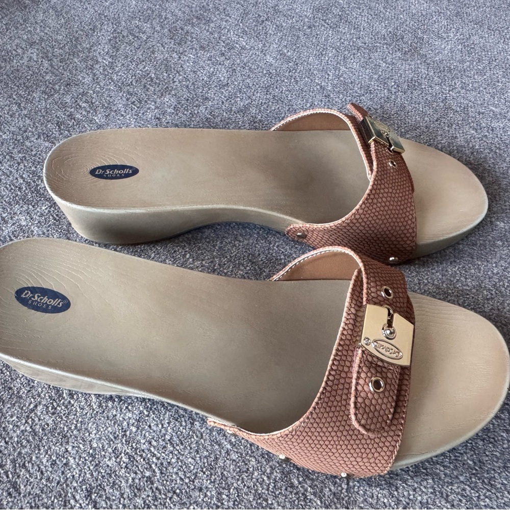 Dr. Scholl's Brown Sandals with Adjustable Strap